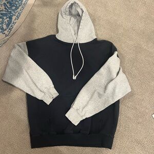 Comfy Oversized Blue and Gray Hoodie